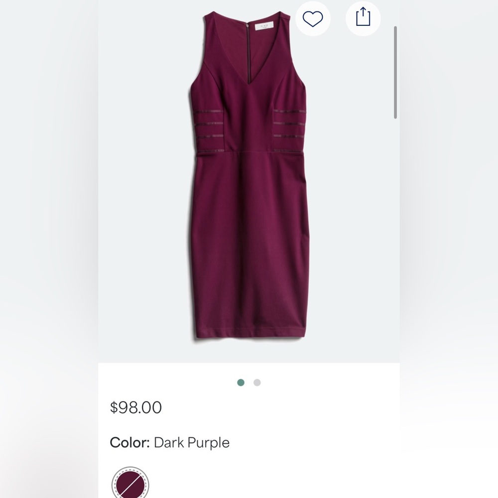ALI & JAY Purple Sleeveless V-Neck Sheath Midi Dress